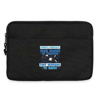 Schwimmlehrer Teaching Tiny Humans To Swim - Laptoptasche 13" - Schwarz - Vorne