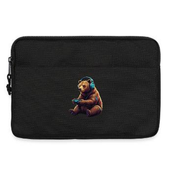 Bear Gaming Animal Video Games Funny Bear - Laptop bag 13" - black - Front