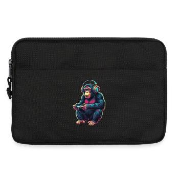 Chimpanzee Playing Animal Video Games Funny - Laptop bag 13" - black - Front