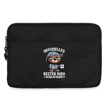 Offizielles Bester Papa Schlafshirt Bär - Laptoptasche 13" - Schwarz - Vorne
