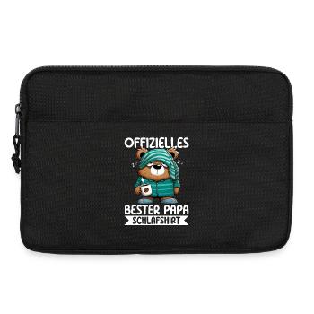 Offizielles Bester Papa Schlafshirt Bär - Laptoptasche 13" - Schwarz - Vorne