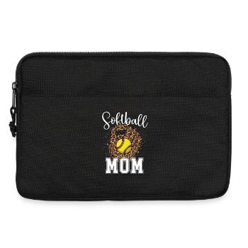 Vie de maman de softball Famille de softball bruyante et fière - Sacoche pour ordinateur portable 13 pouces - noir - Devant