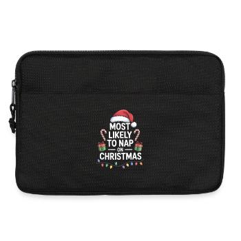 Most Likely Nap Christmas - Laptop bag 13" - black - Front