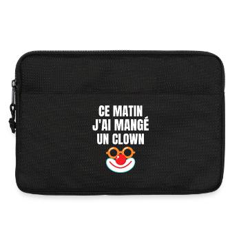 clown, funny phrases, humor, funny - Laptop bag 13" - black - Front