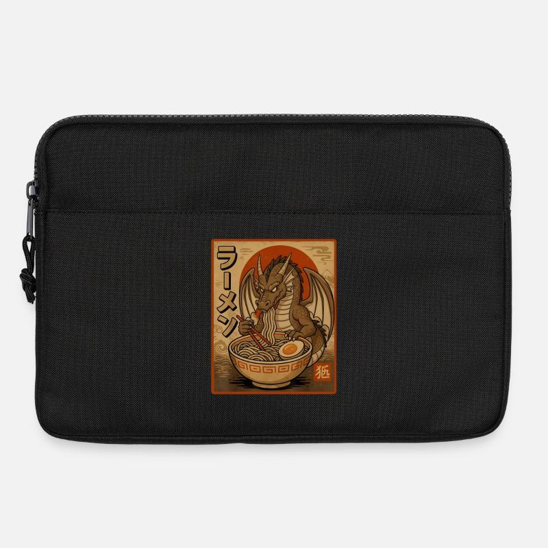 Retro-Drache Ramen-Design - Laptoptasche 13" - Schwarz