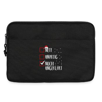Weihnachtsmann Weihnachtszeit Unartig Weihnachts - Laptoptasche 13" - Schwarz - Vorne