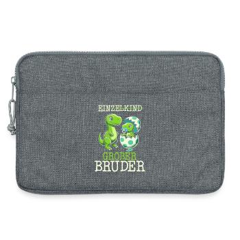 Big Brother Dinosaur Dino Sibling Motif - Laptop bag 13" - heather grey - Front