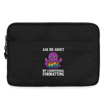 Frag mich nach meinem bedingten Formatierungs-Oktopus - Laptoptasche 13" - Schwarz - Vorne