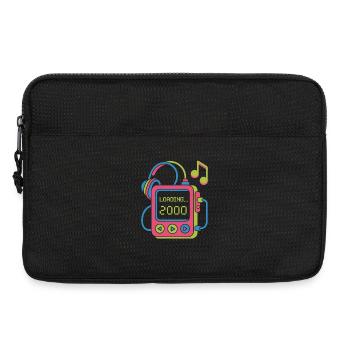 Lecteur MP3 rétro Musique des années 2000 Coloré - Sacoche pour ordinateur portable 13 pouces - noir - Devant