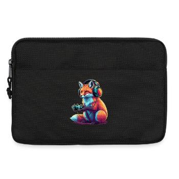 Jeux de Fox Jeux Vidéo Animaux Drôle de Renard - Sacoche pour ordinateur portable 13 pouces - noir - Devant
