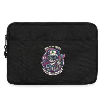 Level Up Schreie Gamer Nacht - Laptoptasche 13" - Schwarz - Vorne