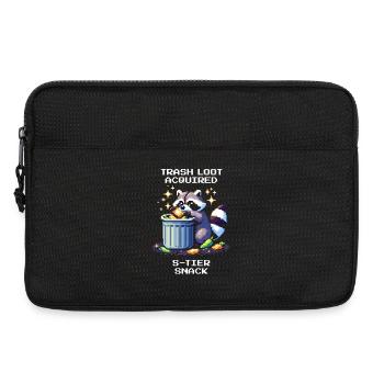 Trash Loot | Raccoon Snack - Laptop bag 13" - black - Front