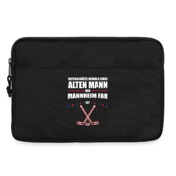 Vieil Homme - Fan de hockey sur glace de Mannheim | Rétro - Sacoche pour ordinateur portable 13 pouces - noir - Devant