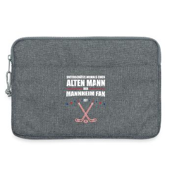 Alter Mann - Mannheim Eishockey Fan | Retro - Laptoptasche 13" - Grau meliert - Vorne