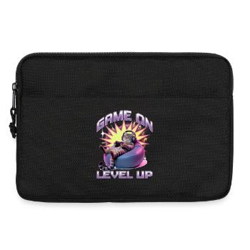 Chat gamer drôle - Sacoche pour ordinateur portable 13 pouces - noir - Devant