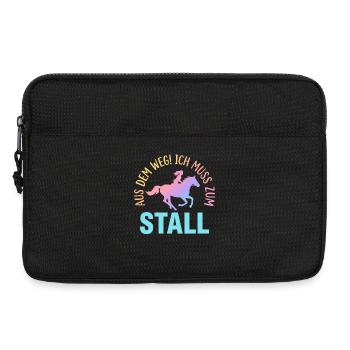 Riding Rider Out of the way I have to go to the stable - Laptop bag 13" - black - Front