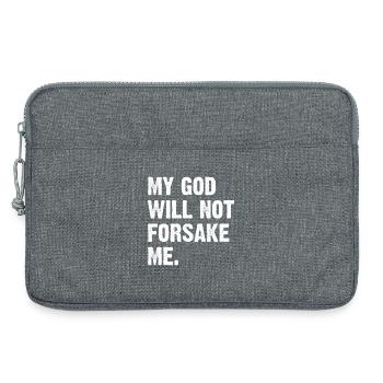 Mon Dieu ne m’abandonnera pas - Sacoche pour ordinateur portable 13 pouces - gris chiné - Devant