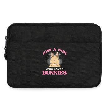 Only one girl loves rabbits - Laptop bag 13" - black - Front
