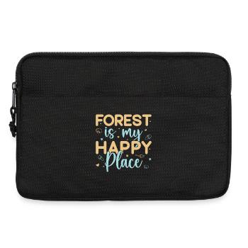 Forêt de chasseurs de champignons Mon endroit heureux - Sacoche pour ordinateur portable 13 pouces - noir - Devant