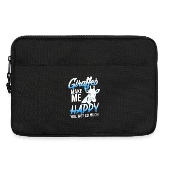 Giraffes make me happy - you not so much - Laptop bag 13" - black - Front