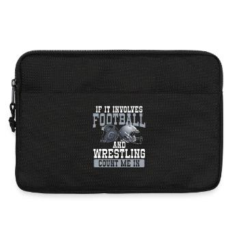 Football- und Wrestling-Mischung - Laptoptasche 13" - Schwarz - Vorne