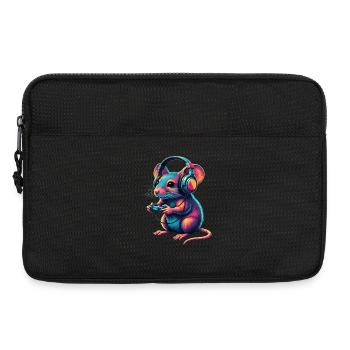 Jeu de souris Jeux vidéo d’animaux Souris drôle - Sacoche pour ordinateur portable 13 pouces - noir - Devant