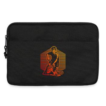 Minimalist floorball motif - Laptop bag 13" - black - Front