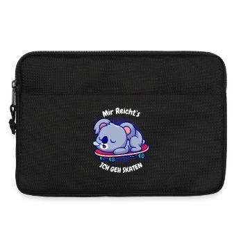 Mir reichts Skaten Schlafender Koala Skateboard - Laptoptasche 13" - Schwarz - Vorne