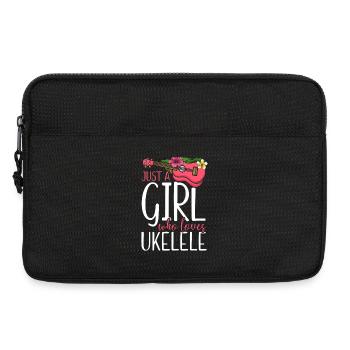 Hawaiian Ukulele Uke Girl Just A - Laptoptasche 13" - Schwarz - Vorne