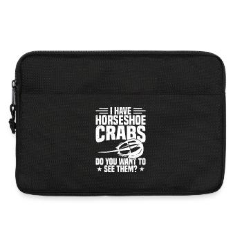 Chelicerate Hufeisenkrabben-Stofftier - Laptoptasche 13" - Schwarz - Vorne