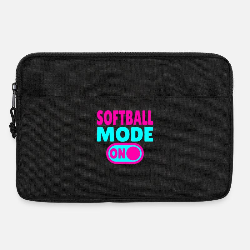Mode softball activé - Sacoche pour ordinateur portable 13 pouces - noir