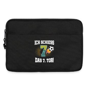 Je marque le 7e but drôle, le football drôle du 7e anniversaire - Sacoche pour ordinateur portable 13 pouces - noir - Devant