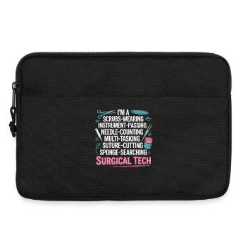 Surgical Tech Power Word Art - Laptop bag 13" - black - Front