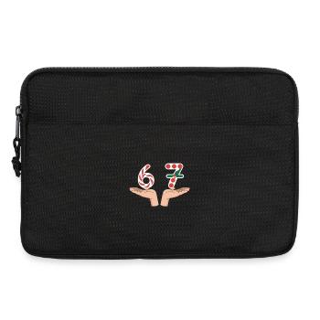 Motif Noël 67 Drôle Vintage - Sacoche pour ordinateur portable 13 pouces - noir - Devant