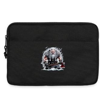 Légende viking marin viking Odin Corbeau Santa - Sacoche pour ordinateur portable 13 pouces - noir - Devant