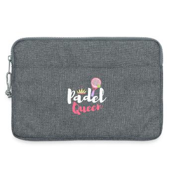 Frauen Padel Queen Padel Spielerin Tennis Padelspielerin - Laptoptasche 13" - Grau meliert - Vorne