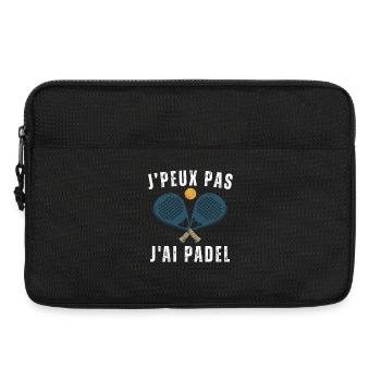 Je peux pas j ai padel - Sacoche pour ordinateur portable 13 pouces - noir - Devant
