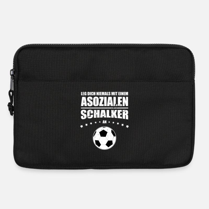 Asoziales Schalker Leg dich niemals mit einem - Laptoptasche 13" - Schwarz
