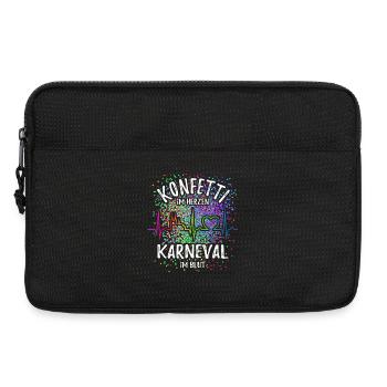 Konfetti im Herzen - Karneval im Blut - Köln - Laptoptasche 13" - Schwarz - Vorne