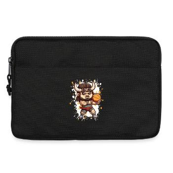 Wikinger Basketball Kämpfer - Laptoptasche 13" - Schwarz - Vorne