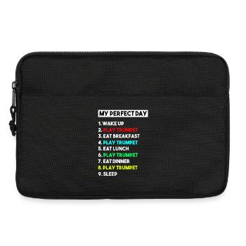 My Perfect Day Play Trumpet Funny Musician Band - Laptop bag 13" - black - Front