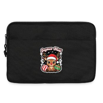 Merry Christmas with An Adorable Little Reindeer - Laptop bag 13" - black - Front