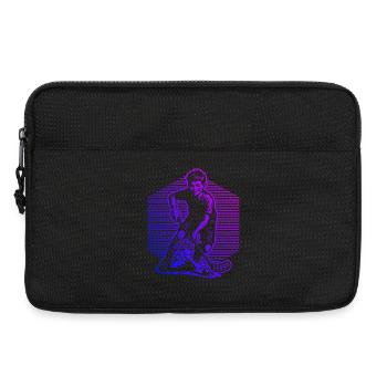 Illustration floorball pour floorball - Sacoche pour ordinateur portable 13 pouces - noir - Devant