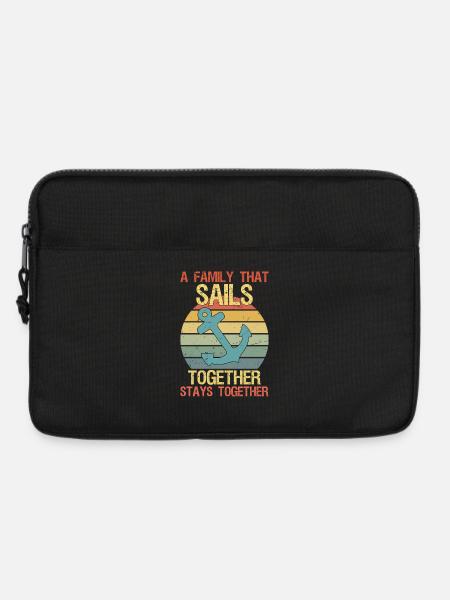 a family that sails together stays together Sail - Laptop bag 13" - black
