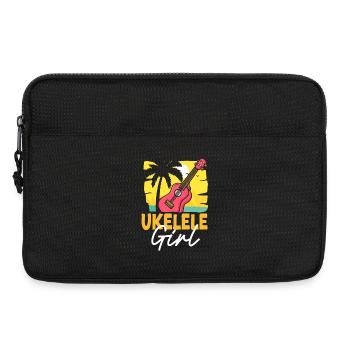 Hawaiian Ukulele Uke Ukulele Girl - Laptoptasche 13" - Schwarz - Vorne