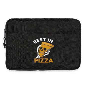 Repos dans une part de crâne de pizza Design drôle de nourriture - Sacoche pour ordinateur portable 13 pouces - noir - Devant