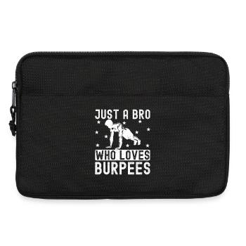 Frère accro à la salle qui adore la calisténie burpees - Sacoche pour ordinateur portable 13 pouces - noir - Devant