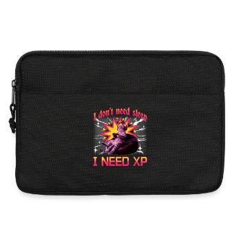 Chat gamer drôle - Sacoche pour ordinateur portable 13 pouces - noir - Devant