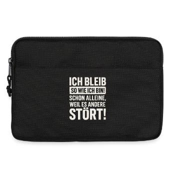 Je resterai comme je le fais, je dis de l’humour Drôle - Sacoche pour ordinateur portable 13 pouces - noir - Devant