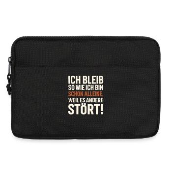 Je resterai comme je le fais, je dis de l’humour Drôle - Sacoche pour ordinateur portable 13 pouces - noir - Devant